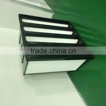 Plastic Frame High Rated Air Flow V Bank Hepa secondary filter