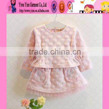 2015 Professional Factory OEM Sale Baby Dress Autumn Hot Sale Top Quality Girls Plain Cotton Dress
