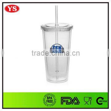 Hot Sale Bpa Free Double Wall Insulated Tumbler With Straw 20 Ounce