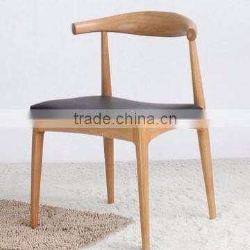 Solid Wood Simple European Design Cow Horn Dining Chair photo-2