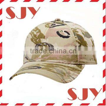 outdoor custom emrboidery 6 panel woodland camo hunting hats