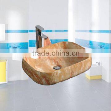 High Quality Hand Painted Solid Surface Kitchen Sinks Wholesale photo-6