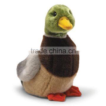 manufactured mallard duck plush logo imprinted customized mascot stuffed wild animal toys