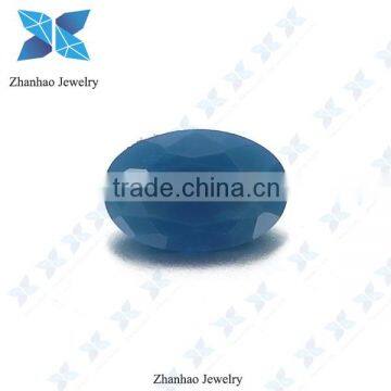 oval cut 7*9mm aqua blue d colored nano gemstone