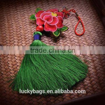 Yunnan embroidery pendant for cars peony flower pendant cheap bag pendant