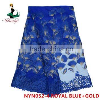 2016 Haniye High Quality Fashion Tulle Lace Fabric Embroidery French Net Lace/NYN52 photo-3