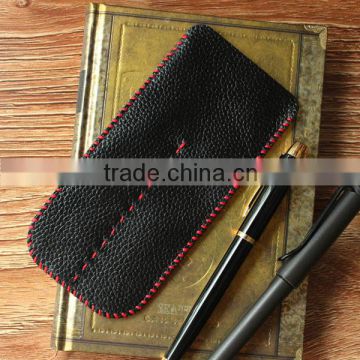 High quality handmade leather pen bag pouch