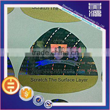 Square Label Custom Shape Laser Holography Adhesive 3D Sticker photo-3