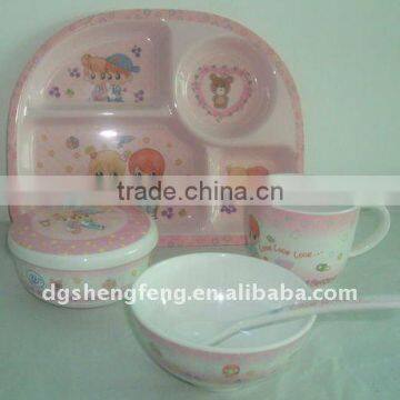 melamine tableware set for kids/children melamine set