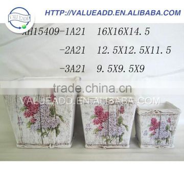 High quality ceramics railing flower pots factory supply