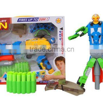 Kids toy transform gun soft bullet gun for boy gifts