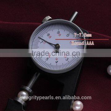 7-7.5mm AAA Perfect Round Strong Luster Natural Freshwater Loose Pearl no Holes photo-3