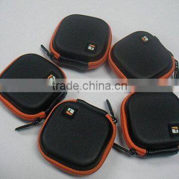 New Coming rubber logo new cute eva headphone set case and eva pu headphone set bag