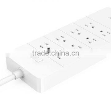 1875w 8 Outlet 5 Port usb port extension cord US plug CE UL ETL CETL Certictication Socket Electrical power strip