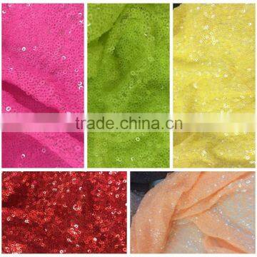 Embroidery fabric sequin sheer fabric wholesale in guangzhou