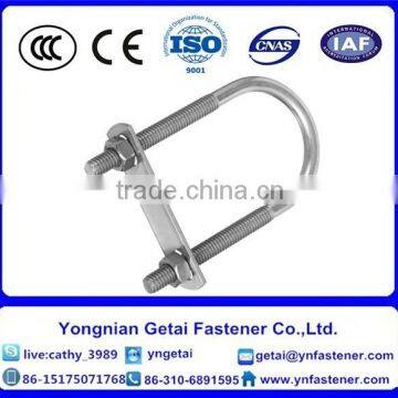 Stainless steel U type/shape bolts with Type1,2,3, 201/202/304/316, DIN933/931,