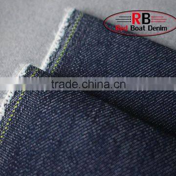 Factory Stock Lot Indigo Slub 72%Cotton Denim Fabric photo-4