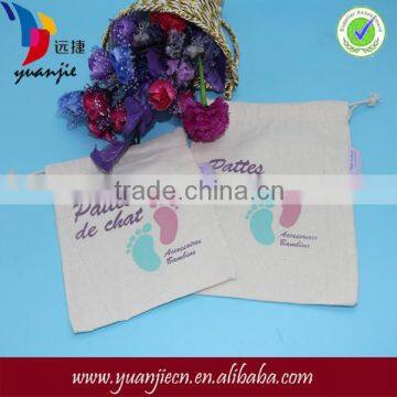 Organic small drawstring cotton gift bag exporter