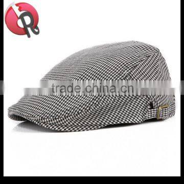 Classic Mens Vintage Beret Cap Cabbie Newsboy Flat Hat Gatsby Houndstooth Driver cap