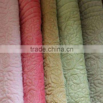 quilt fabric, quilted velboa fabric for cushion cover