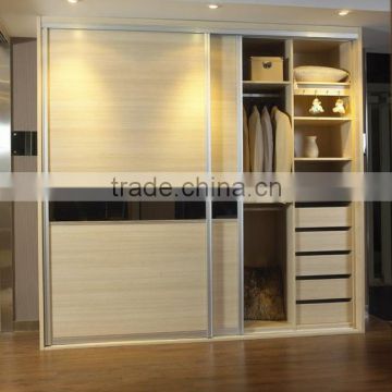 Sliding door wardrobe and walk-in living room clothes cabinet hanging