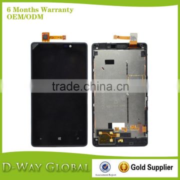 Full Tested Wholesale lcd screen display digitizer with frame for Nokia Lumia 820 lcd