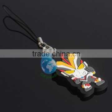 2014 cheap single sided pvc key chains