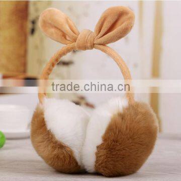 Two Colored Soft Cony Hair Kids Earmuffs photo-4