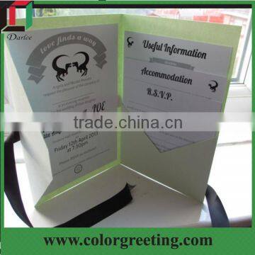 custom unique greeting card printing hot selling wedding invitations card in usa promotion pocket wedding invitations