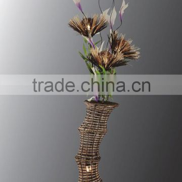 2015 Hot sale brown rattan decorative floor standing lamp