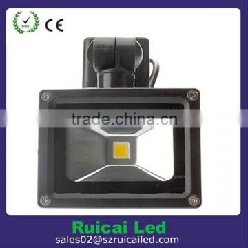 waterproof 50w 10w 20w 30w epistar cob IP65 high power led flood light with sensor