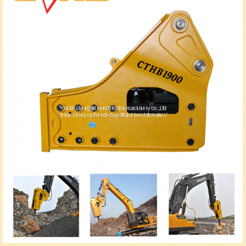 Hydraulic breaker hammer for rock and stone