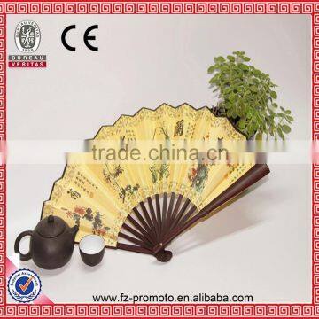 2016 New Design Custom Printing Chinese Traditional OEM Bamboo Hand Fan