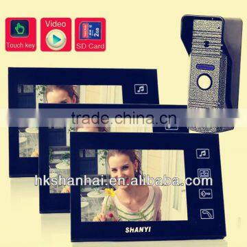 2.4GHz wireless Ultra-slim full-touch screen Water and oxidation proof video door phone commax