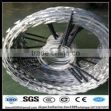 used in prison safety bto 18 concertina razor wire and electric fencing wire