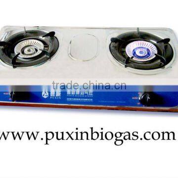 Chinese Portable Table Biogas Stove with Double Burner