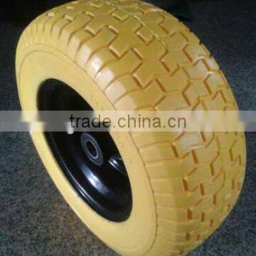 Flat free PU foam tyres for wheelbarrow 5.00-6