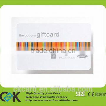 ISO standard CR80 PVC gift card for shopping