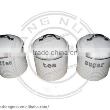 galvanized steel sweet storage jar with logo