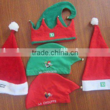 Wholesale red Christmas Santa Hat for both adults anfd kids