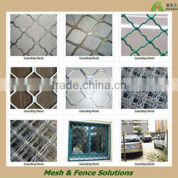 Pvc coated&galvanized decorative grid wire mesh for safety