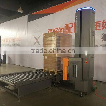 Online Fully Automatic Pallet Wrapping Machine With Cutting Clamping Film System photo-2