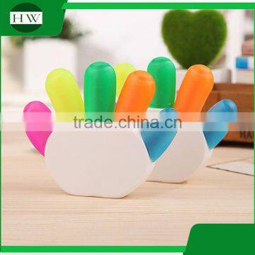 Private Label Mini Hand Palm Multi Color 5 in 1 Highlighter Pen photo-4