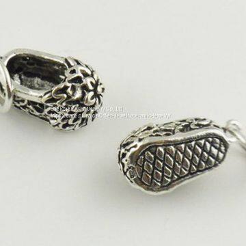 Flower Shoes DIY Sterling Silver Jewelry Beads For Christmas