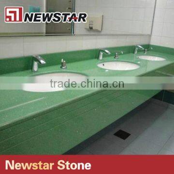 Newstar Chinese Artificial Quartz Prefab Double Sink Vanity Top photo-3