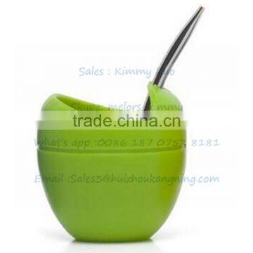 HOT SELLING MATE GOURD SILICONE FLUO+STRAW BOMBILLA SILICONE GOURD photo-5