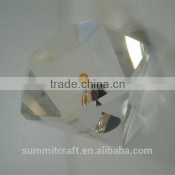 Custom Acrylic Resin Oil Drop Diamond Shape Paperweight photo-4