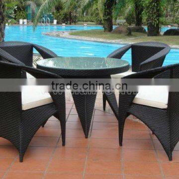 PE wicker dining table set set fo 5pcs/ Outdoor Furniture