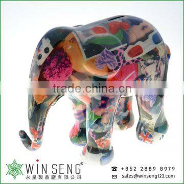 Large Lovely Promotion Gifts Painting Ceramic Elephant Saving Bank photo-2