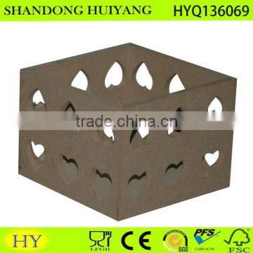 wooden square ornamental flower pot with new designs hot sale